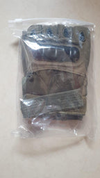 Non-Slip Half Finger Rubber Knuckle Motorcycle Gloves